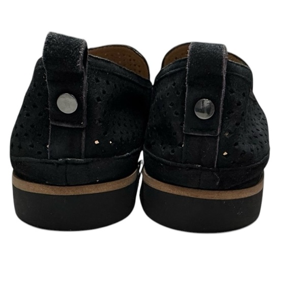 Women’s Franco Sarto Black Hadrea Slip-On Suede Perforated Loafers: Size 8.5M - Picture 8 of 11